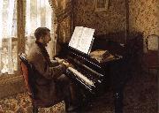 Gustave Caillebotte The young man plays the piano china oil painting reproduction